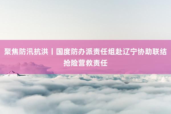 聚焦防汛抗洪丨国度防办派责任组赴辽宁协助联结抢险营救责任