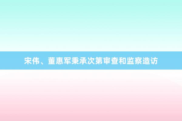 宋伟、董惠军秉承次第审查和监察造访